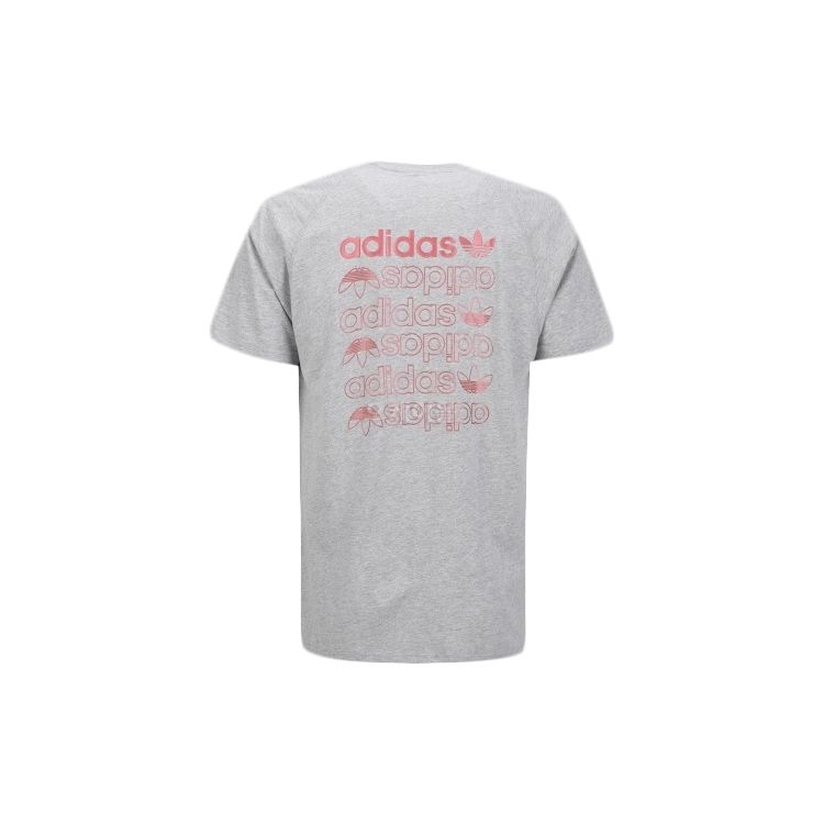 Adidas Originals Trefoil Zeno Tee With Woven Label Logo Short Sleeve Men Tops Medium-Hemp-Grey FS7328