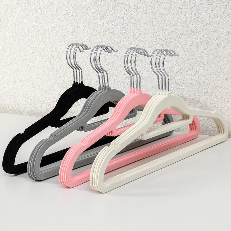 Premium Velvet Hangers Set Of Ten With Thick Non-slip Design For Clothes Drying And Storage