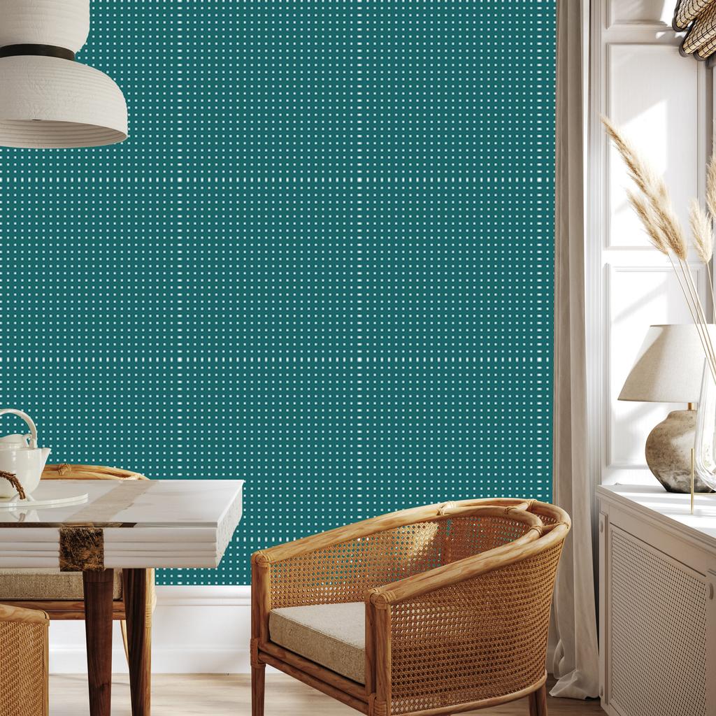 Turquoise Dots Wallpaper, Turquoise Center for Living Room and Bedroom 50x1000