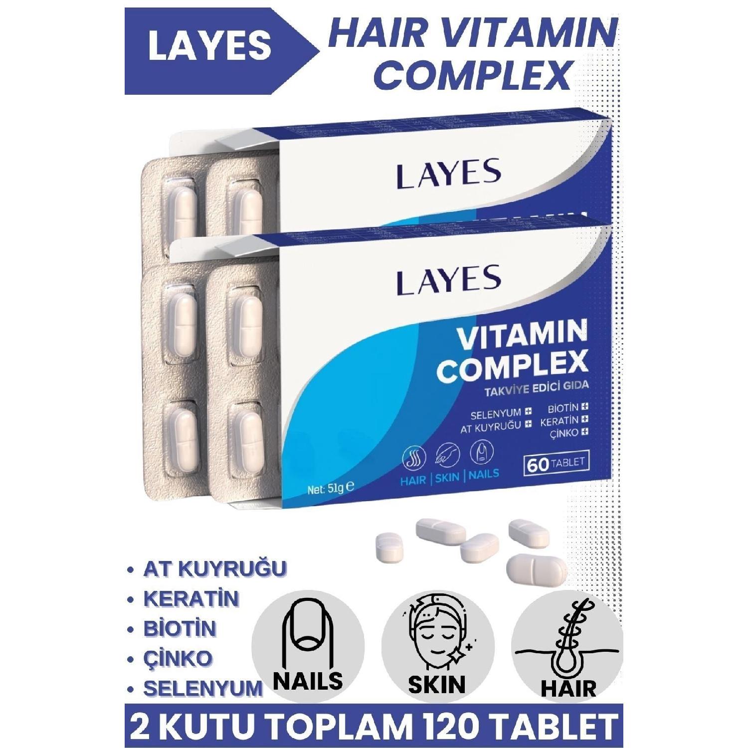 

Multivitamin 60 Tablets Biotin Keratin Zinc D3 Horsetail Selenium Folic Acid