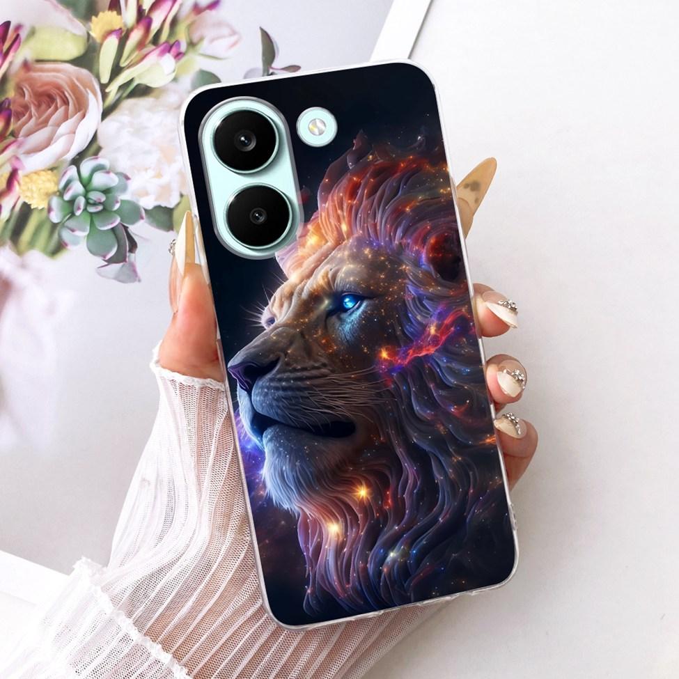 6.59'' Case For Xiaomi Poco X8 Pro 5G Cover Transparent Fashion Flowers Cute Cat Cool Painted Soft Casing 2511FPC34G