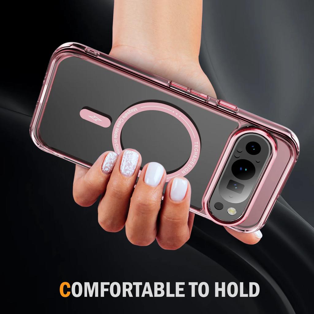 Transparent Shockproof Acrylic Magsafe Magnetic Phone Case for Google Pixel 8 8A 8 Pro 9Pro Wireless Charging Clear Back Cover Cases