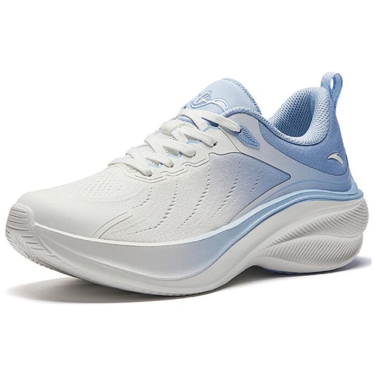 Anta Slip Resistant Abrasion Resistant Low top Running Shoes Women's White Blue 122445535-2