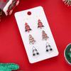 Europäischer und Amerikanischer Cartoon Weihnachtsbaum Karomuster Stecker Ohrring Set - Niedliche und Kreative Legierungs-Ohrringe