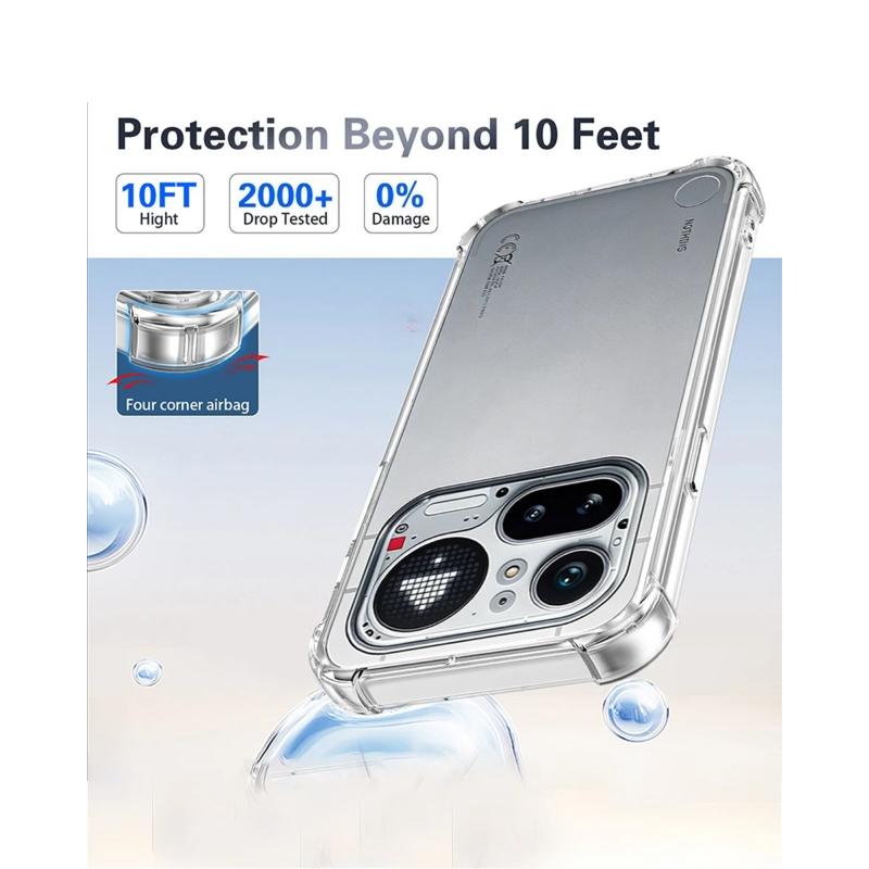Transparent TPU Case For Nothing Phone 3A Lite 3A Pro 2A Cmf 1 2 Protective Cover Four Corners Shockproof Bumper Phone Shell