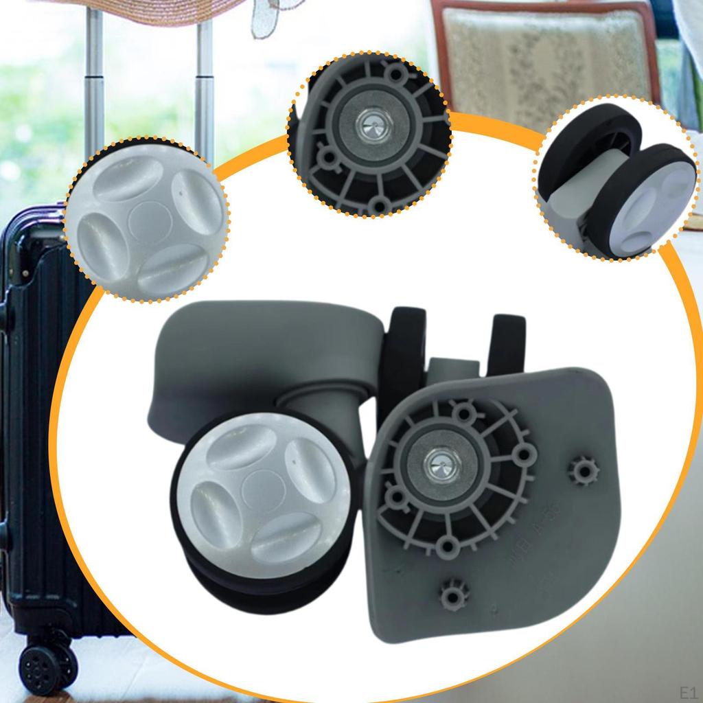 2x Resväska Svängbara Hjul DIY Tillbehör Enkel Installation Robust Kraftig Rese Bagage Hjul