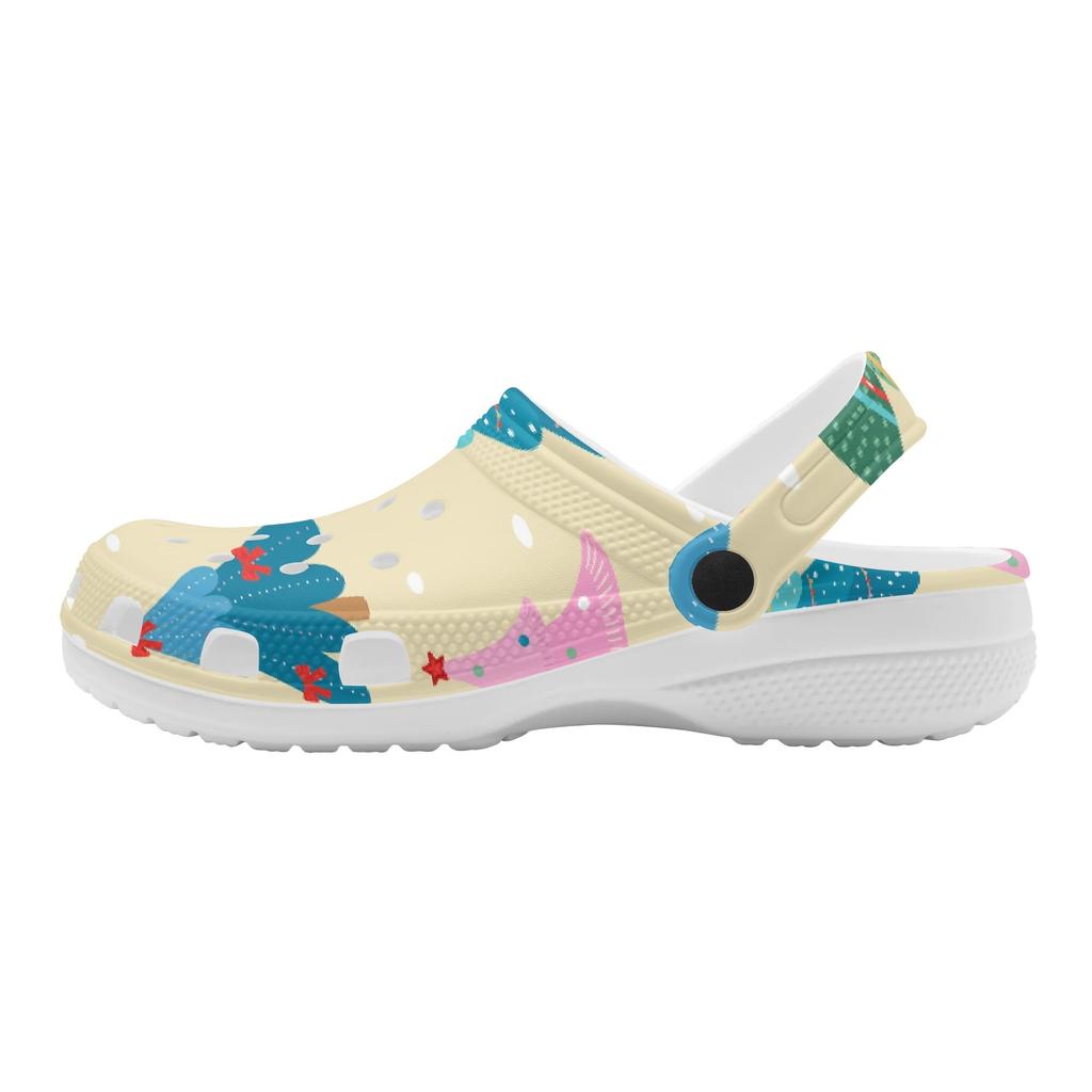 Fashion Printed EVA Travel Clogs Unisex Flexible Soft Slip On Travel Use Beach Garden Daily Walking Walking Shoes Pool Shower Use