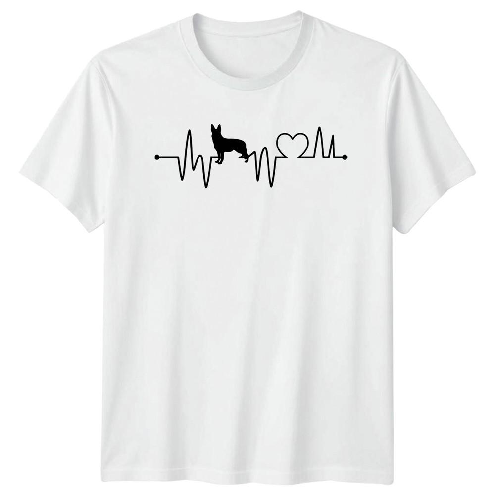 GerUnisex Shepherd Heartbeat TShirt Dog Lover Gift For Him And Her S
