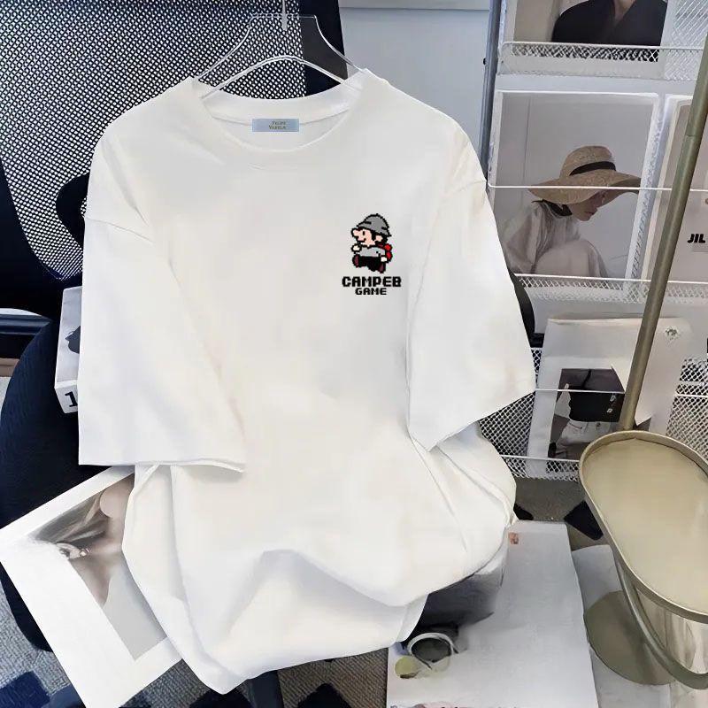 Sommer Damenmode Einfaches Kurzarm Lässiges Lockeres T-Shirt