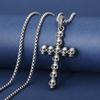 Punk Style Dark Skull Cross Pendant Men's Hip-hop Trend Halloween Jewelry Necklace