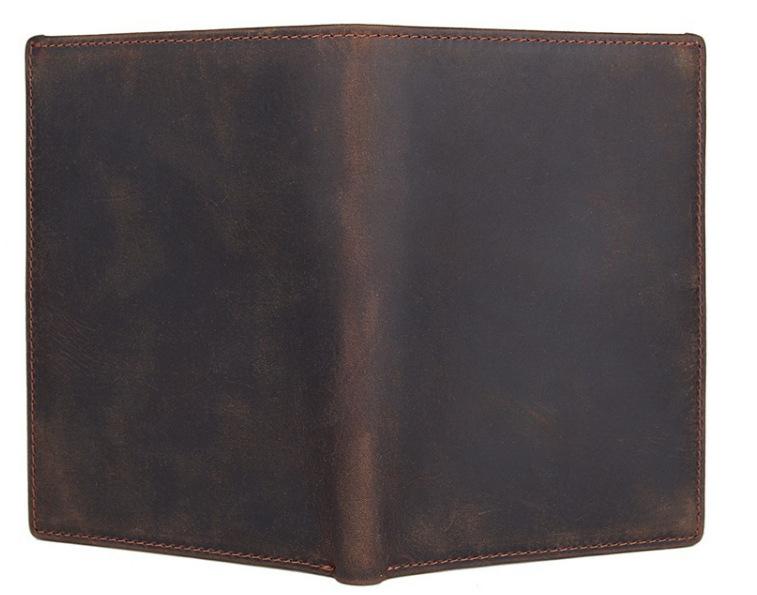 

RFID защита от кражи кошелек в стиле ретро из кожи crazy horse сумка для паспорта и ID кошелек на несколько карт сумка для кредитных карт коричневый