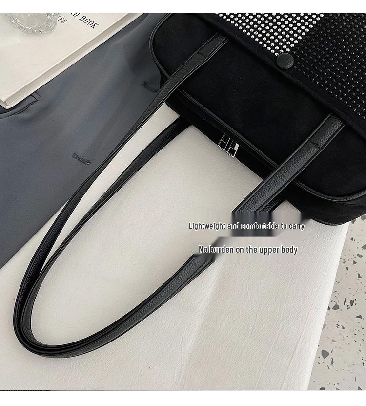 2025 Retro Strass Damen Tote: Schultertasche mit großem Fassungsvermögen für Herbst/Winter für Arbeit & Pendeln