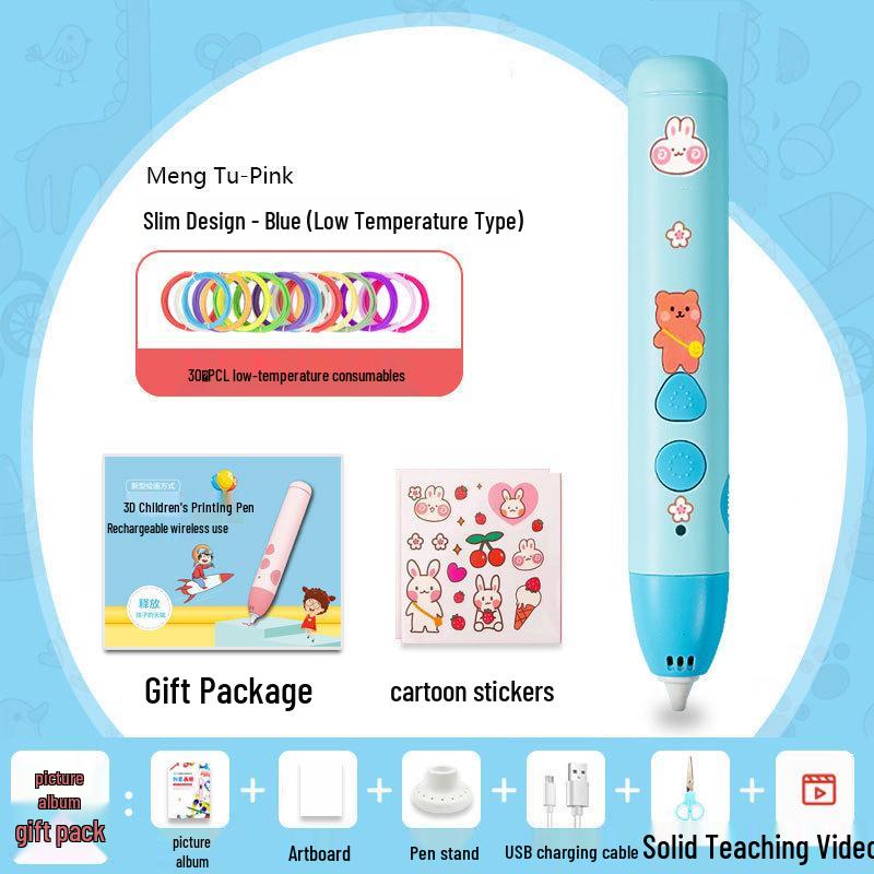 3D Low-Temperature Graffiti Pen for Students and Kids - Perfect for Creative Boys and Girls' Birthdays