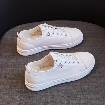 Women's 2025 Summer Casual Versatile Genuine Leather White Flats