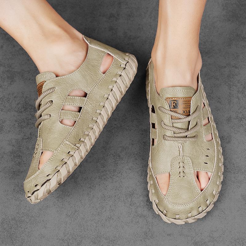 Hand-stitched Summer Men Sandals Breathable Outdoor Men Beach Sandals