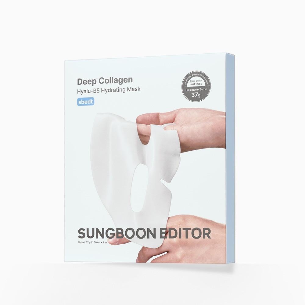 

Sungboon Editor Deep Collagen Mask 4 Sheets (Deep Collagen Power Boosting / Niacin Vita C Brightening / Cica Tea Tree Soothing / Hyalu B5) Hyalu B5