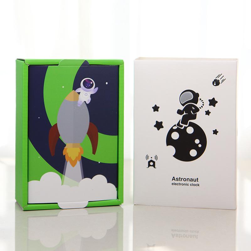 Digital Display Astronaut Metal Robot Luminous Intelligent Electronic Alarm Clock Student Children Bedside Mute Alarm Clock