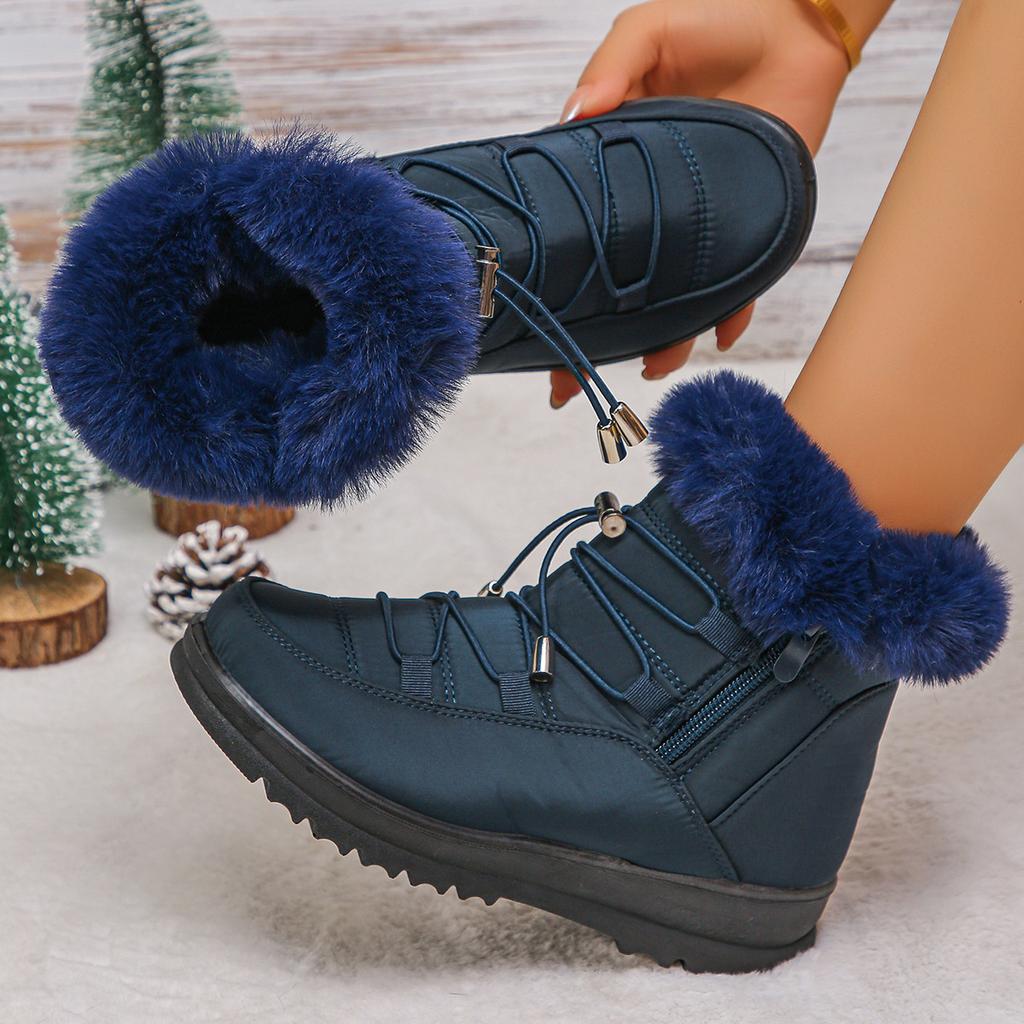 2025 New Women's Snow Boots Winter Warm Short Boots Piled Thickened Northeast Cotton Shoes Large Size Women's Shoes