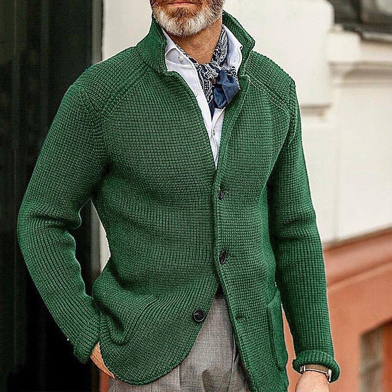 Men S Casual Turn Down Collar Long Sleeve Loose Fit Jacket