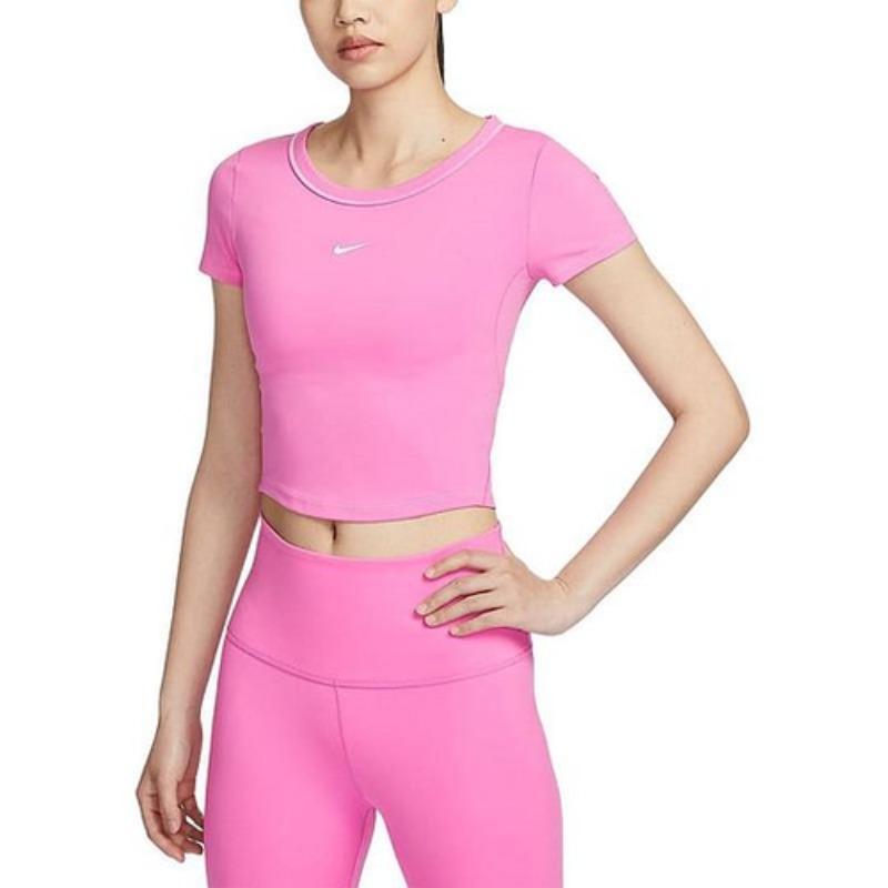 Nike Dri-Fit One Fitted Dri-FIT Crop Tops Women's Playful Pink HM4584-675