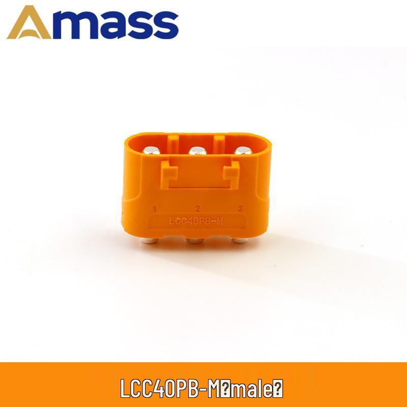 Amass LCB 40/50/60PW-M/F Crimp Purple Copper Silver-Plated Locking Circuit Board Connector