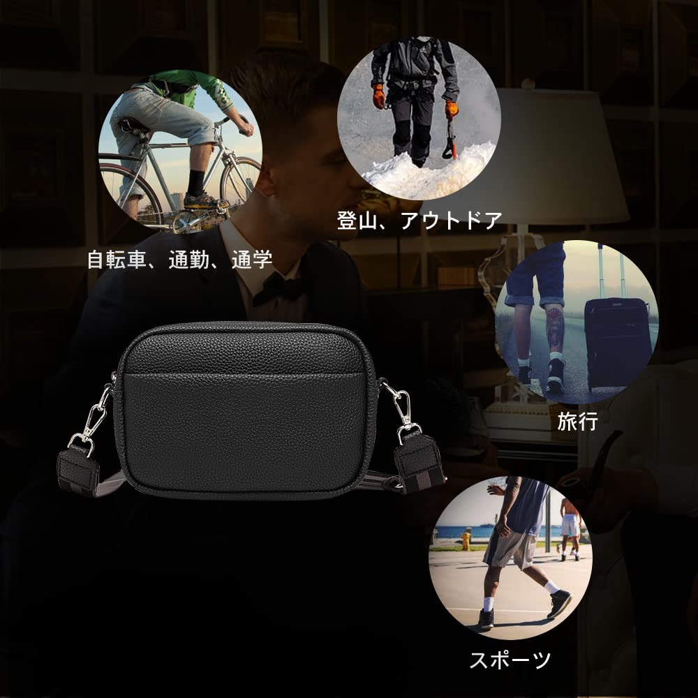 Mini Shoulder Bag for Men and One Shoulder Crossbody Mini Body Chest Shoulder Mini Small Messenger Mini Commuting Bicycle 1009 [Whatna] Women, Bag,