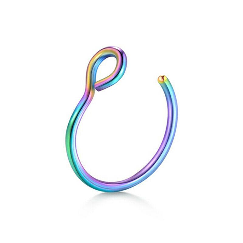 

Кольцо-обруч из стали 316L для перегородки, 20 г, стальной искусственный нос, губа, пирсинг губной губы, заколка на пирсинге