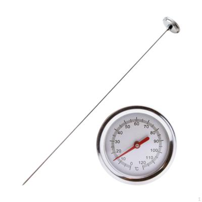 Compost Soil Thermometer 0-120 °C Range Stainless Steel 500mm Stem Testing