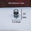 Handmade Sculpture Brass Bead Charms DIY Jewelry Accessories Skull Head Retro Pendant Bracelet Lanyard Pendant EDC Outdoor Tool