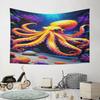 "Colorful Octopus In Vibrant Coral Reef" Pattern Wall Hanging Tapestry Decorative Tapestry Home Decor for Bedroom and Living Room