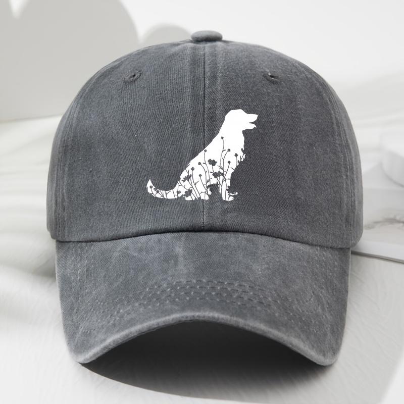 Retro Dog Baseball Cap Adjustable Outdoor Casual Hat