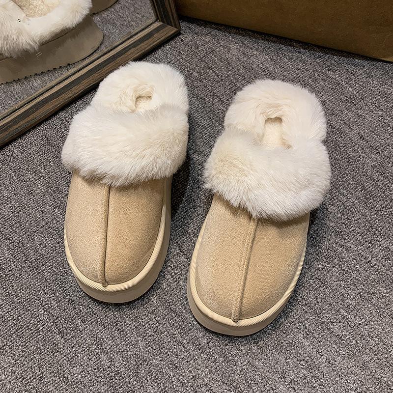 Student Dormitory Home Soft Bottom Non-slip Cotton Slippers Women's 2025 Autumn and Winter New Outer Wear Thick Bottom Heightening Warm Cotton Mop
