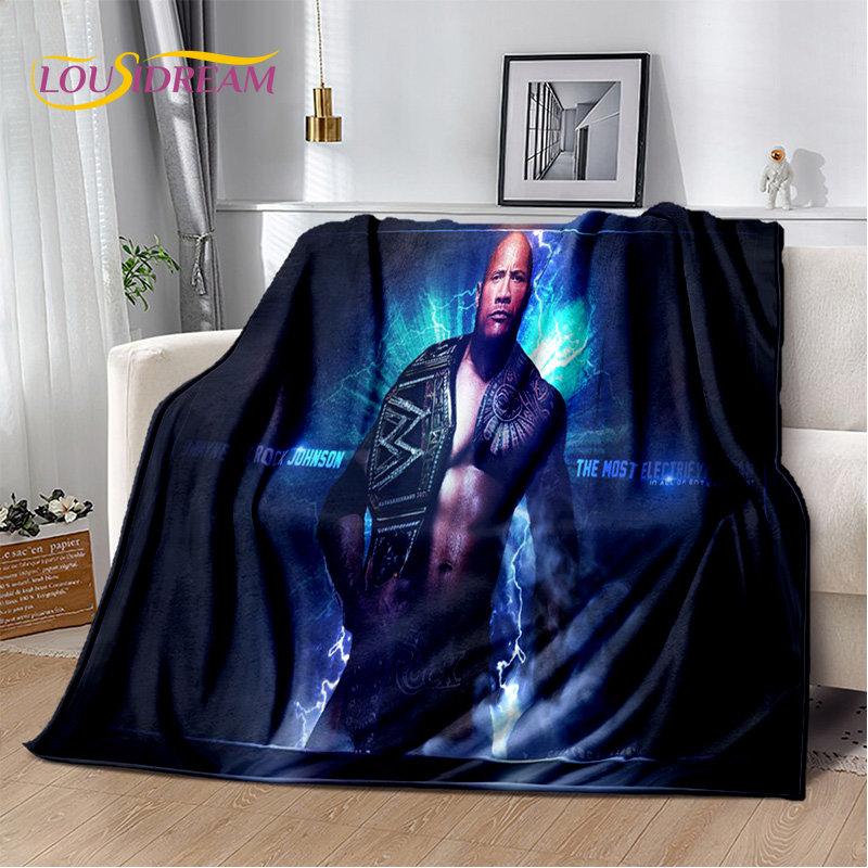 HD The Rock Dwayne Johnson Soft Plush Blanket,Flannel Blanket Throw Blanket for Living Room Bedroom Bed Sofa Picnic Cover Kids