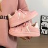 Original women's shoes 2025 thick-soled white shoes new spring popular versatile leisure sports round head flat baseplate shoes