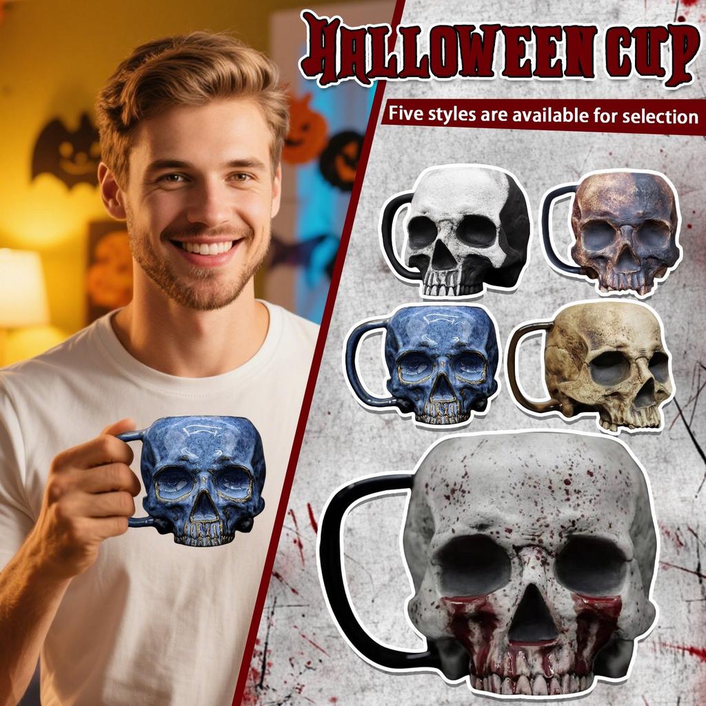 Halloween Personalised Creative Mug, Halloween Resin Coffee Cup, Gothic Decorated Halloween Coffee Cup, Tea Cup, Halloween Decorative Gift