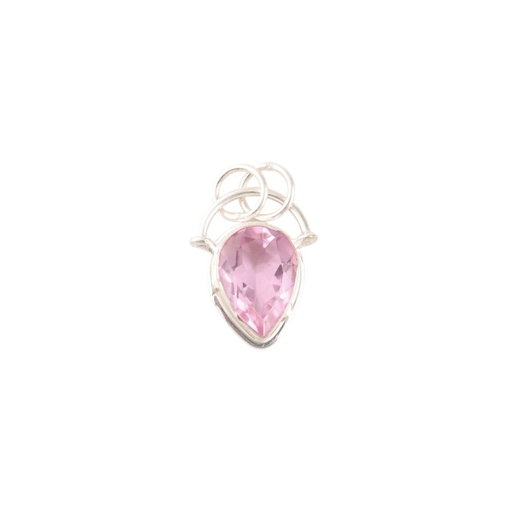 Morganite Gemstone 925 Sterling Silver Handmade Jewelry  Women Necklace Pendant PP-56-11