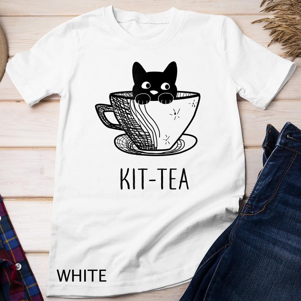 Cat Shirts Kit-Tea Funny Cat Lover Gift Cute Black Cat Unisex T-shirt
