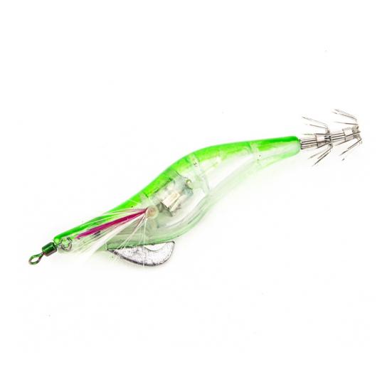LED Light-up Shrimp Shrimp Squid Waterproof Simulation Lure Lighted Bionic Jig Hook Prawn