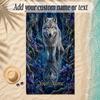 Fox Theme Soft Beach Towel Personalized Custom Name Text Towel Portable for Beach Pool Travel