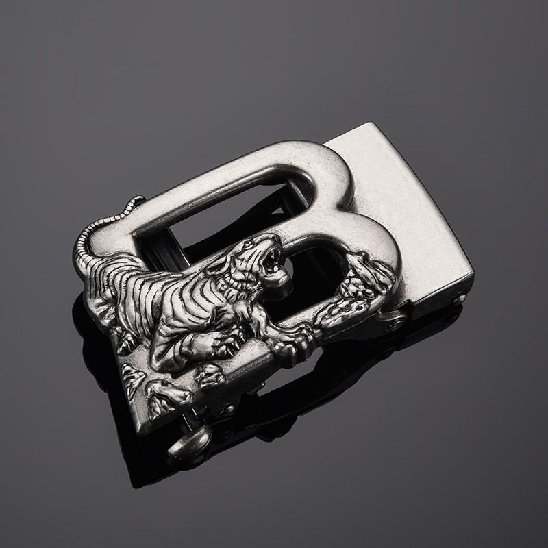 Men's Retro Leather Belt with Chinese Dragon Alloy Automatic Buckle