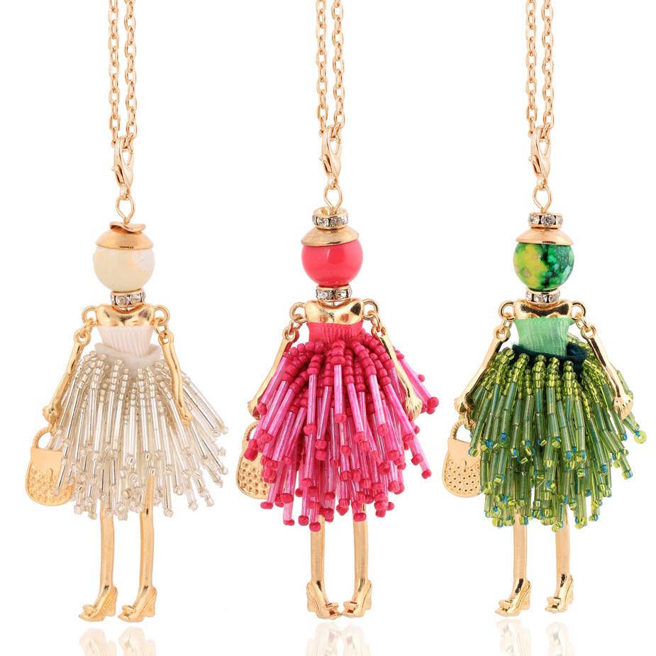 Lovely Fashion Women Tassel Necklace Trendy Pendant For Lady Charm French Female Jewelry Store Christmas Gift Wholesale