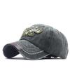 Vintage washed cowboy baseball hat men and women street embroidery eagle curved brim cap tide