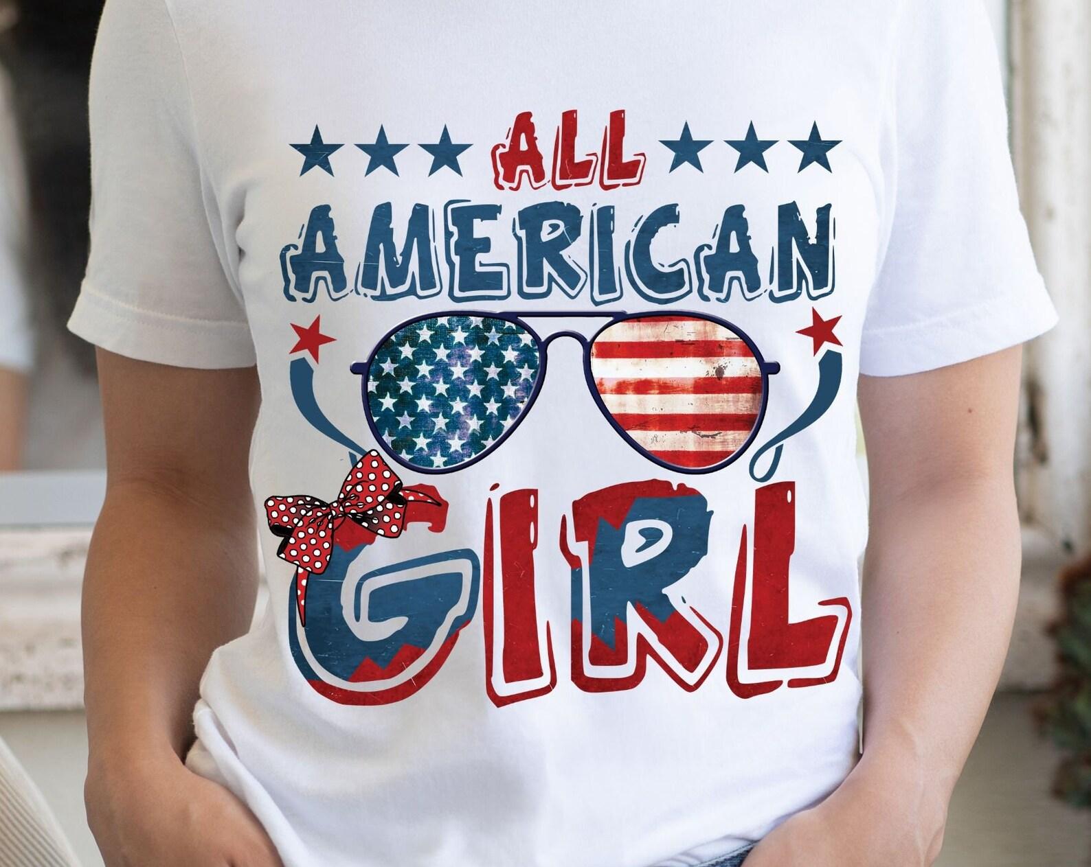 All American Girl, patriotic tshirt, patriotic shirt, fun tshirt, great holiday gift, Unisex Jersey Short Sleeve Tee 2XL