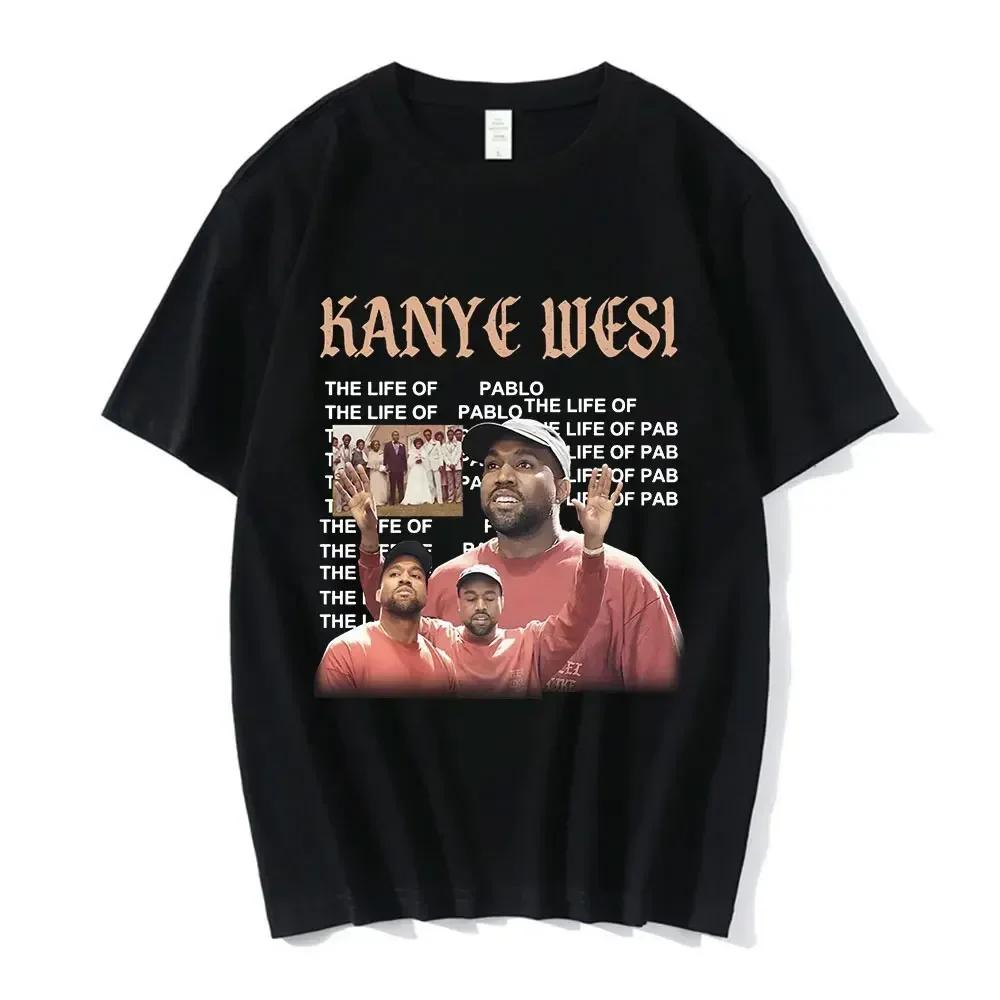 Camiseta divertida de Kanye West Meme para hombre y mujer, camisa de estilo Rap, Hip Hop, Vintage, de Unisexga corta, ropa de calle