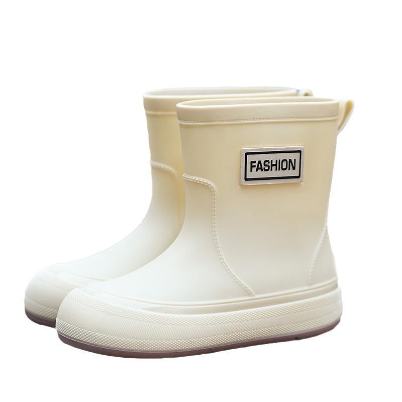 New non-slip rain shoes women's short tube outer wear rain shoes student fashion rain boots thermal rubber shoes low tube water shoes