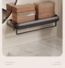 Punch-Free Gunmetal Bathroom Shelf: Wall-Mounted Storage for Vanity & Toilet