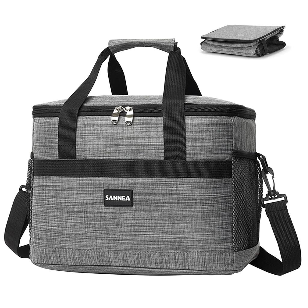 Soft Cooler Large Capacity 35L Cooler 3 Layer Thermal Insulation Foldable and Storage Can Be Used as Handbag and Shoulder Lunch Storage Insulated Box,