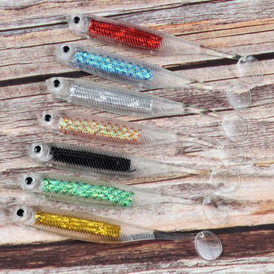 Měkká nástraha Swimbait Rybářská nástraha Lure 3D Oči Realistický Vzhled Jasná Barva Mini Velikost Přenosná Venkovní Rybaření Umělá Nástraha