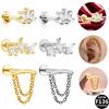 G23 Titanium Crown Internal Thread Cartilage Stud Piercing Jewelry