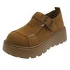 Cowhide All-inclusive Autumn New Muffin Thick Sole Is Not Tired, One Pedal Casual Single Shoes
